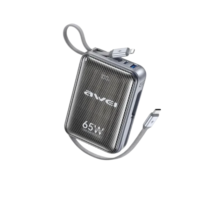 AWEI MH818 65W 20000mAh Power Bank with Built in Cables
