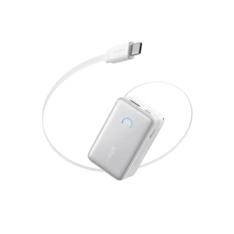 Anker Nano 10000mAh 45W Power Bank with Built-In Retractable USB-C Cable (A1638)
