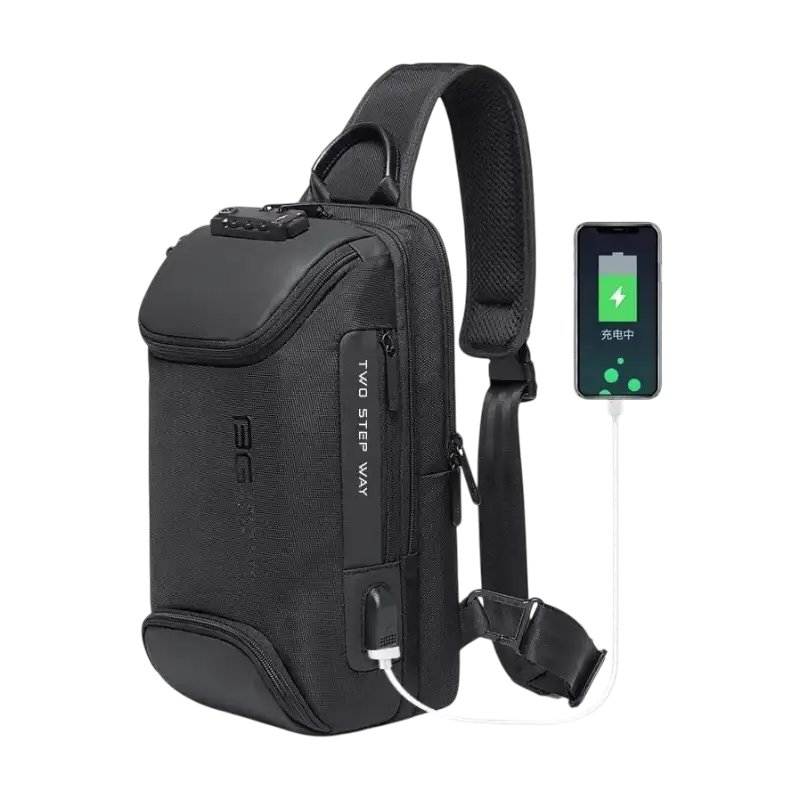 BANGE BG-7082 Anti-theft TSA Lock Crossbody Bag Waterproof Chest Pack