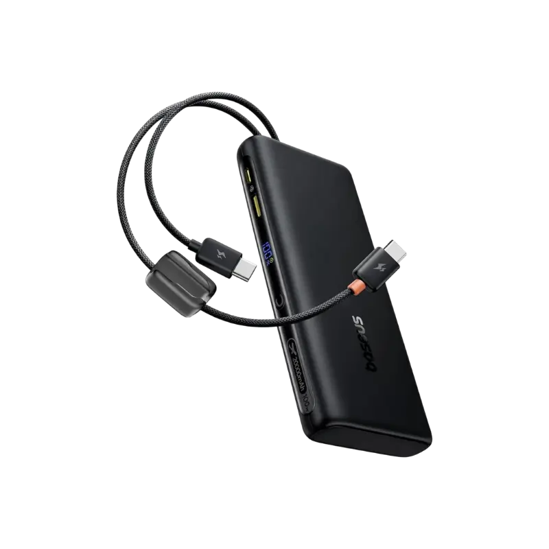 Baseus FC41 20000mAh 100W Fast Charging Power Bank with Built-in USB-C Cables