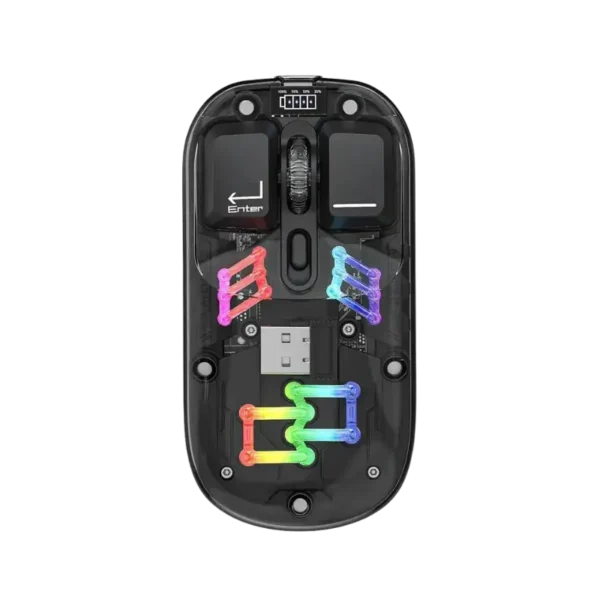 COTECi OF-026-WH Magic Crystal IV Wireless Dual-Mode Mouse