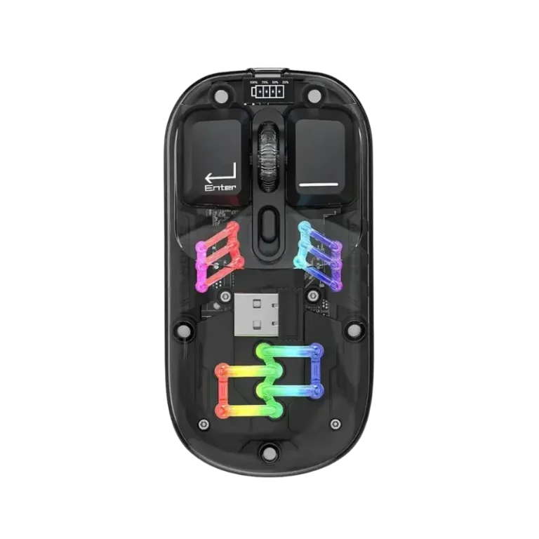 COTECi OF-026-WH Magic Crystal IV Wireless Dual-Mode Mouse