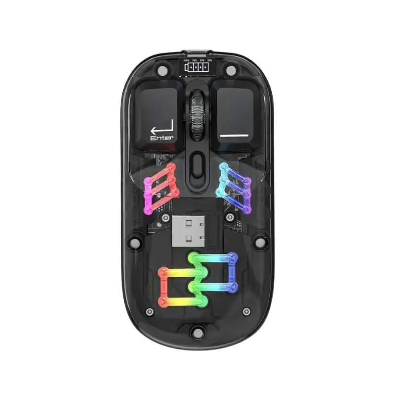COTECi OF-026-WH Magic Crystal IV Wireless Dual-Mode Mouse
