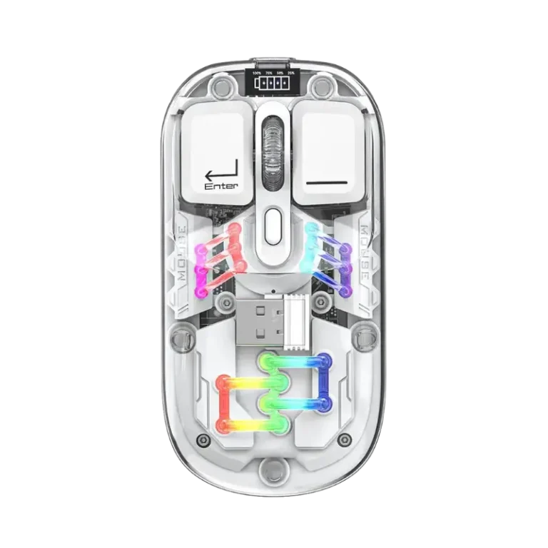 COTECi OF-026-WH Magic Crystal IV Wireless Dual-Mode Mouse