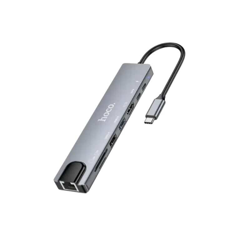Hoco DUP09 8-in-1 Docking Hub Converter Adapter