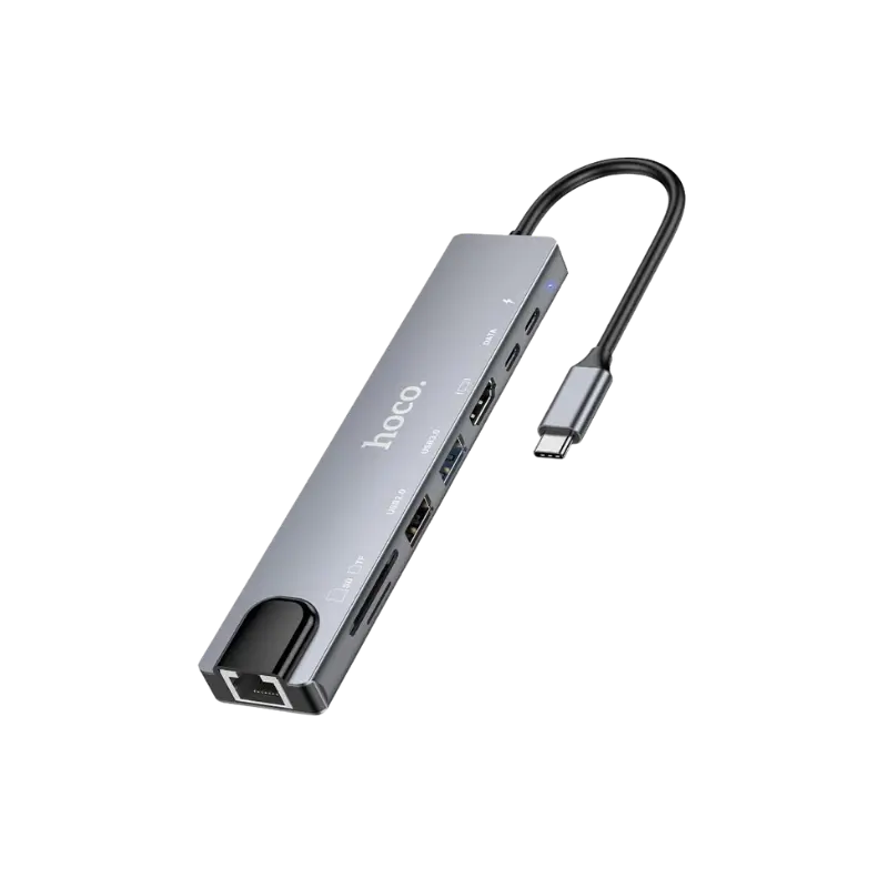 Hoco DUP09 8-in-1 Docking Hub Converter Adapter
