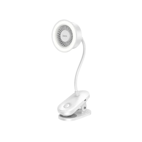 Hoco HX610 Clip Mount Fan with Rechargeable Battery and LED Light