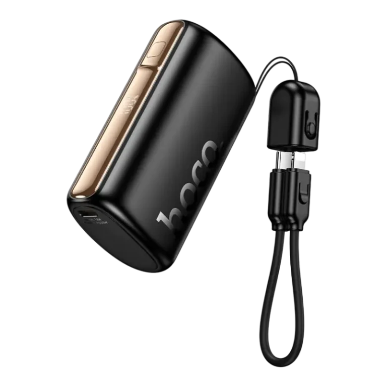 Hoco Q50 Victory 10000mAh PD20W Power Bank with Built-In USB-C & Lightning Cable