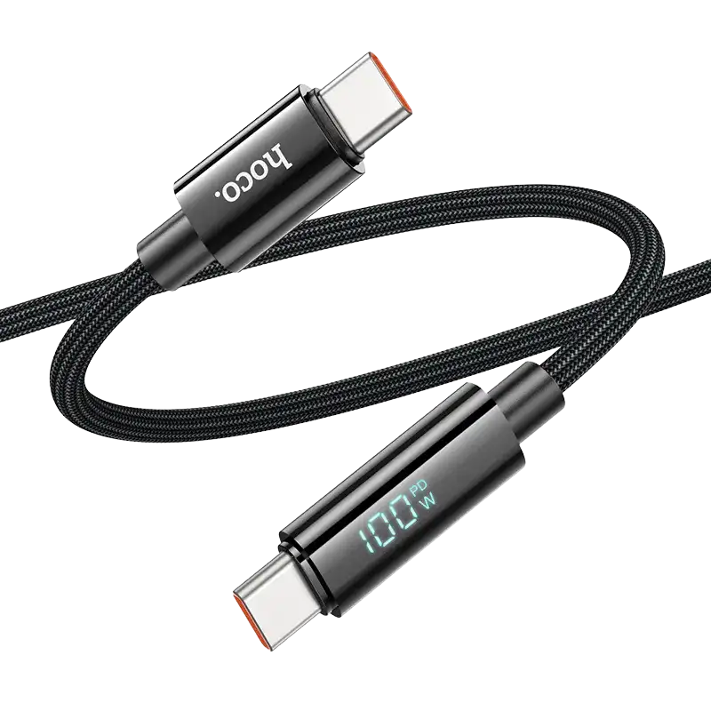 Hoco U125 Benefit 100W USB-C to USB-C Cable With Display