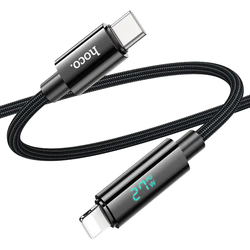 Hoco U125 Benefit 27W Type-C to Lightning Cable With Display