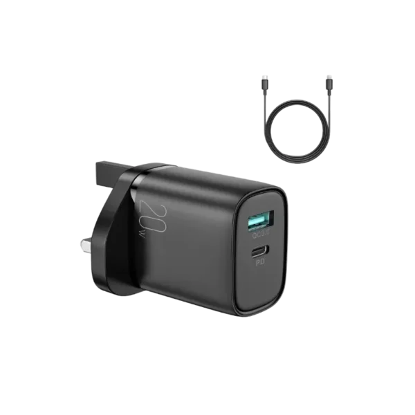 JOYROOM L-QP2011 Dual-Port (QC3.0+PD) Fast Charger with Type C to Lightning Cable