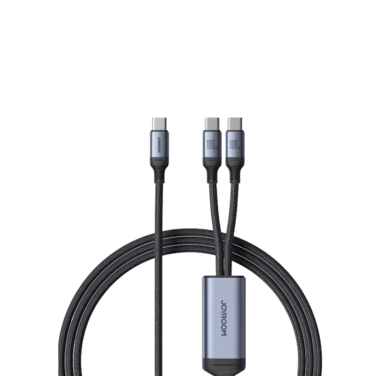 Joyroom A21 100W 2-in-1 Type-C to Dual Type-C Fast Charging Cable