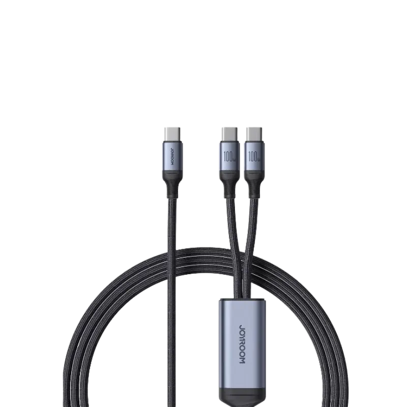 Joyroom A21 100W 2-in-1 Type-C to Dual Type-C Fast Charging Cable