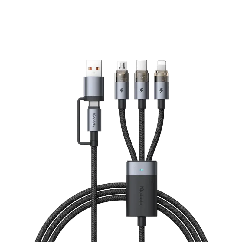 Mcdodo CA-7260 6 in 1 100W Transparent Cable with Charging Light