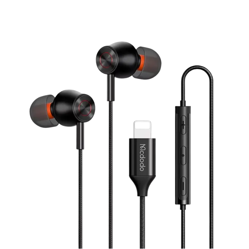 Mcdodo HP3480 Stereo Lightning Wired Earphone Mcdodo HP3480 Stereo Lightning Wired Earphone