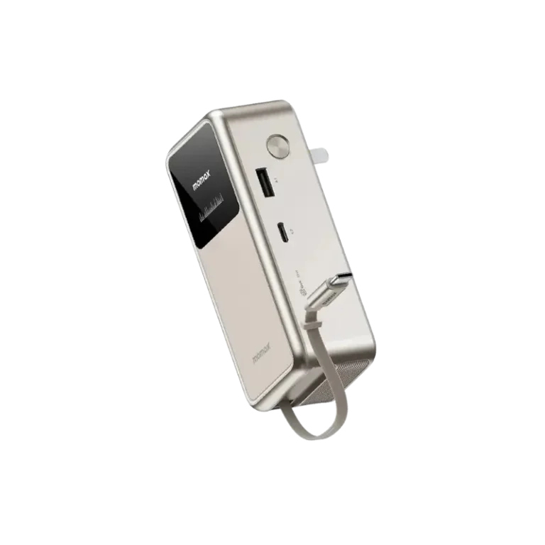 Momax 1 Pac⁺ 10000mAh 3in1 Hybrid GaN Battery Pack with Built In Retractable Cable