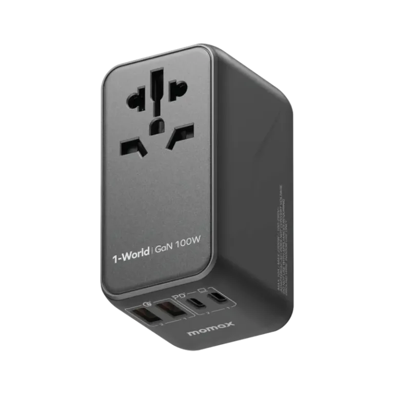 Momax 1-World UA10 100W GaN 4 ports + AC Travel Adapter