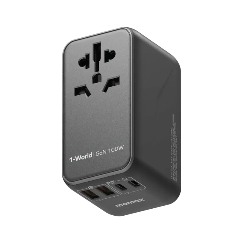Momax 1-World UA10 100W GaN 4 ports + AC Travel Adapter