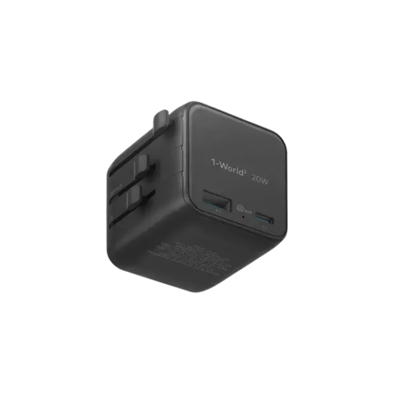 Momax UA29 1-World² 20W Universal 2-Port GaN Travel Adapter