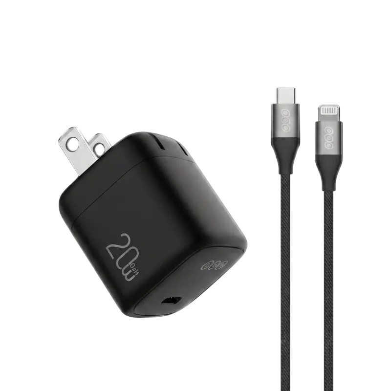 QCY CK03-MG 20W Charger with Type-C to Lightning Cable