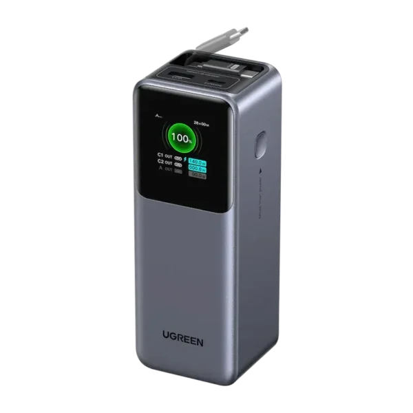 UGREEN PB726 20000mAh 165W Power Bank with Retractable USB-C Cable (55987)