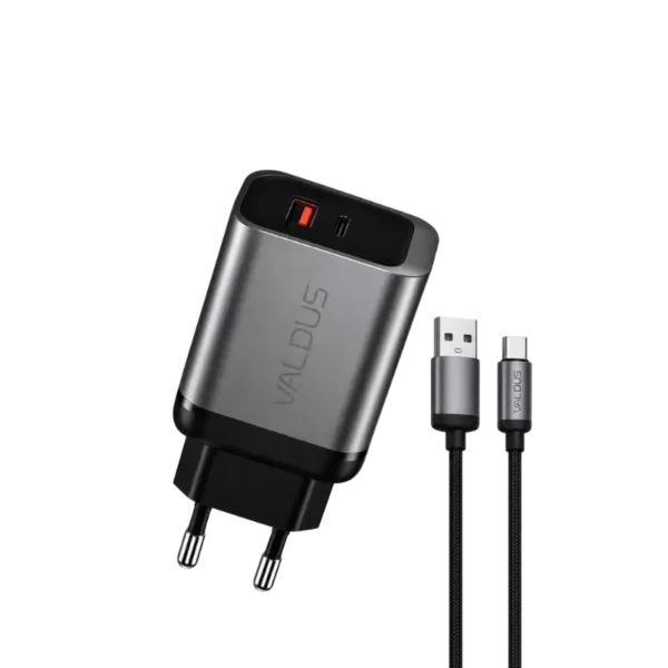 Valdus VL 20U 33W Fast Charger with USB-A to Type-C Cable