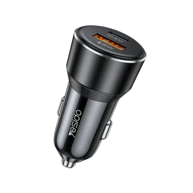 YESIDO Y64 Premium 50W Dual-Port Car Charger